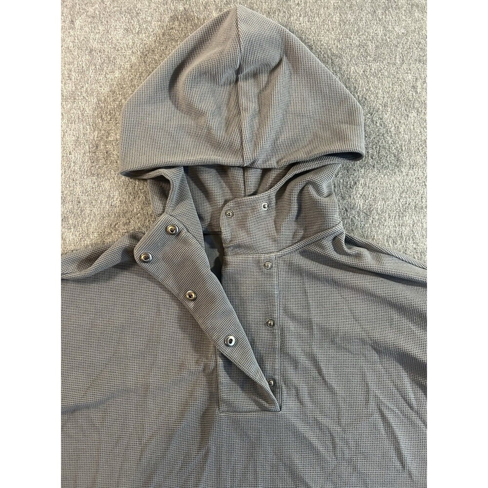 Vuori Bayview Thermal Waffle Hoodie Gray Colour, Snap Front, Women’s Size Small - Picture 3 of 10